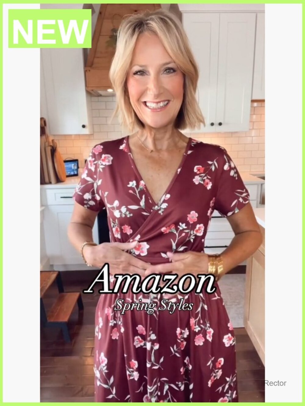 Women's Summer Short Sleeve Maxi Dress V Neck Flowy Sundress with Pockets - Picture 7 of 7